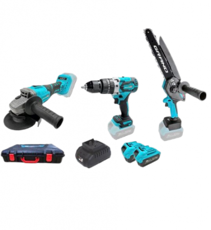 Набір акумуляторних інструментів Grand № 3G (МШУ-20BL/PRO + ДА-20/13UBL+АПЦ-20V/8"-4)